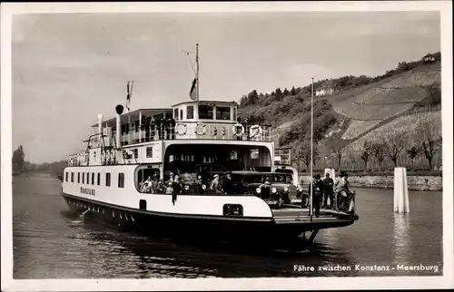 Ak Konstanz am Bodensee, Fähre nach Meersburg, Autos