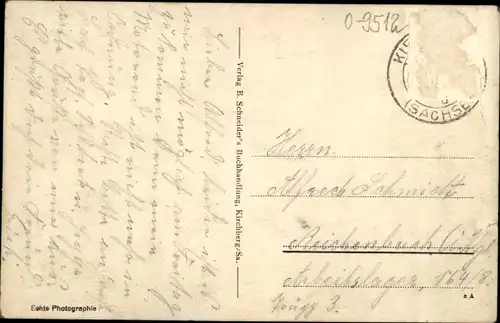 Ak Kirchberg in Sachsen, Teilansicht, Vogelschau