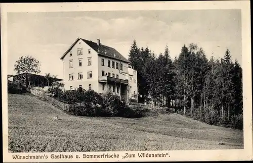 Ak Grünhainichen im Erzgebirge, Gasthaus zum Wildenstein