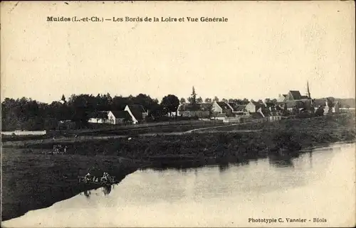 Ak Muides Loir et Cher, Les Bords de la Loire, Vue Générale