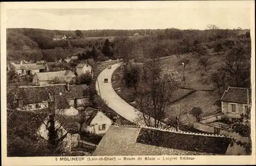 Ak Molineuf Loir et Cher, Route de Blois, Laigret Editeur