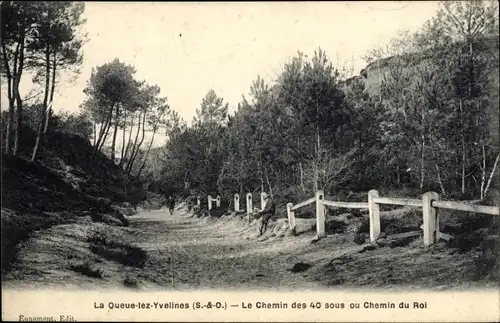 Ak  La Queue lez  Yvelines, Le Chemin des 40 sous ou Chemin su Roi