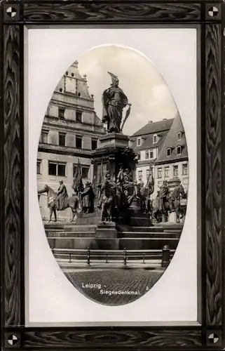 Präge Passepartout Ak Leipzig in Sachsen, Siegesdenkmal