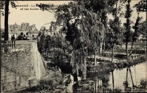 Ak Baugé Maine et Loire, Le Château, Bords du Couasnon