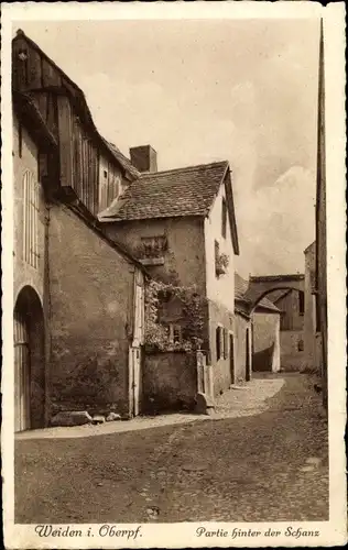 Ak Weiden in der Oberpfalz, Partie hinter d. Schanze