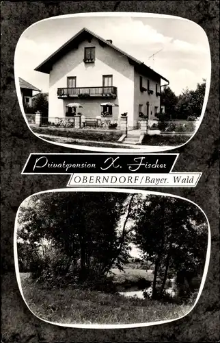 Ak Oberndorf Ebersberg in Oberbayern, Pension K. Fischer