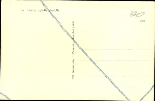 Ak Egloffstein in Oberfranken, Ev. Kirche