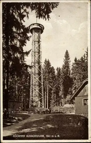 Ak Saig Lenzkirch im Schwarzwald, Hochfirst Aussichtsturm