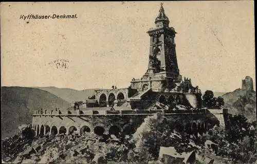 Ak Steinthaleben Kyffhäuserland in Thüringen, Kyffhäuser, Kaiser Wilhelm Denkmal