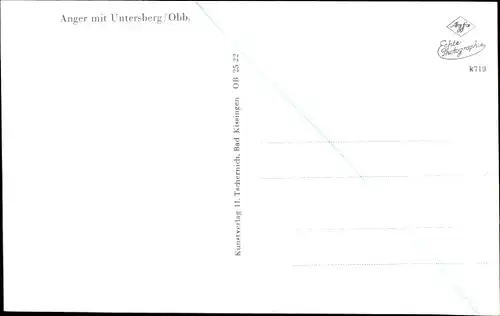 Ak Anger in Oberbayern, Teilansicht mit Untersberg