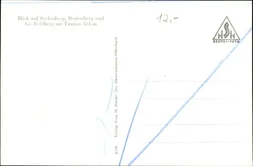 Ak Seelenberg Schmitten im Hochtaunuskreis Hessen, Ort mit Reifenberg und Großen Feldberg