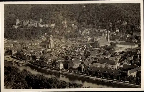 Ak Heidelberg, Blick von den neuen Anlagen am Philosophenweg