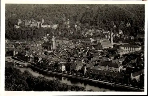 Ak Heidelberg am Neckar, Blick v. d. neuen Anlagen am Philosphenweg
