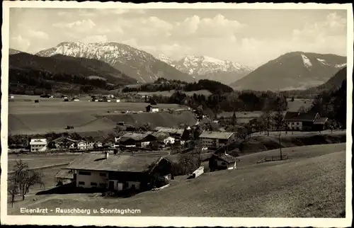 Ak Eisenärzt Siegsdorf in Oberbayern, Blick zum Rauschberg, Sonntagshorn