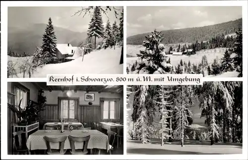 Ak Seebach in Baden Schwarzwald, Gasthof Kernhof, Winteridyll