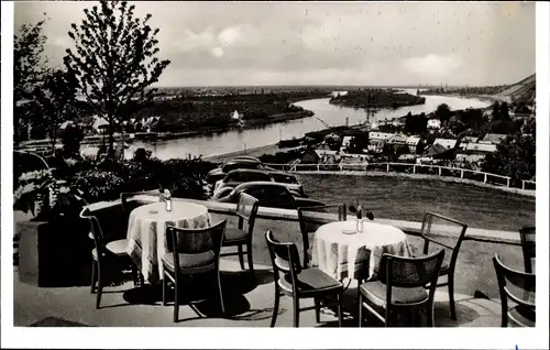 Ak Vallendar Rheinland Pfalz, Bergrestaurant Humboldthöhe, Panorama, Terrasse