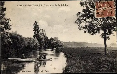 Ak Neaufles Saint Martin Eure, Les Bords de l'Epte