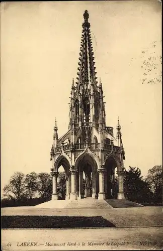Ak Laeken Bruxelles Brüssel, Monument eleve a la Memoire der Leopold I