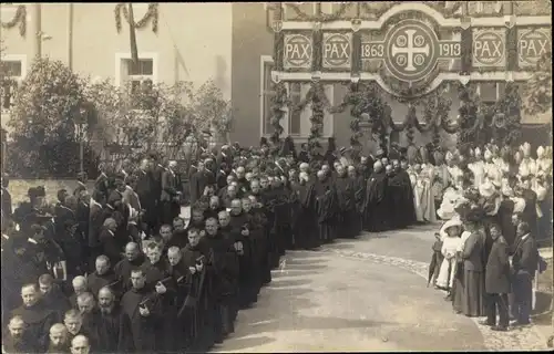 Foto Ak Beuron Württemberg, Prozession 1913, Geistliche, Mönche