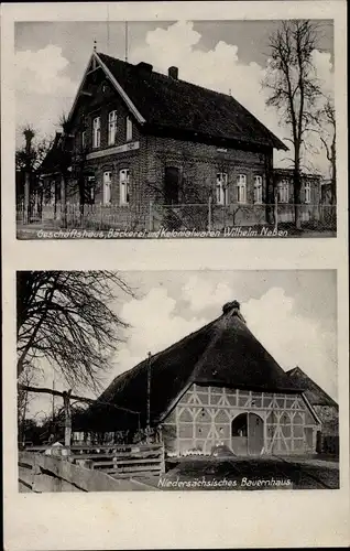 Ak Handeloh Handorf bei Tostedt in Niedersachsen, Geschäftshaus, Bäckerei, Niedersächs. Bauernhaus