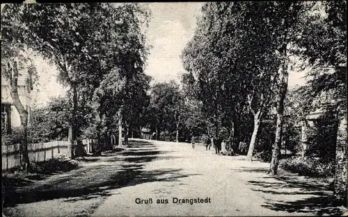 Ak Drangstedt Geestland, Straßenpartie