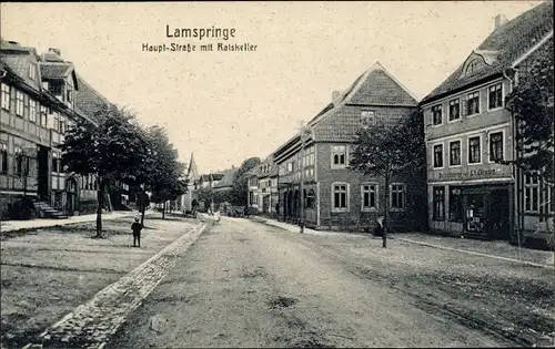 Ak Lamspringe in Niedersachsen, Hauptstraße, Ratskeller