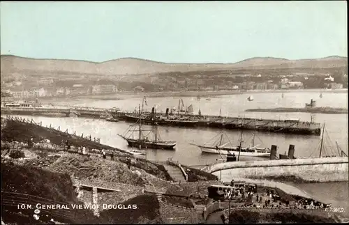 Ak Douglas Isle of Man England, General View