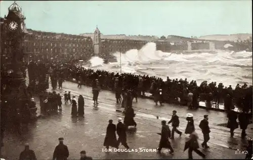 Ak Douglas Isle of Man England, Storm