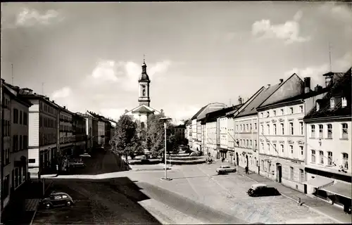 Ak Traunstein in Oberbayern, Stadtplatz