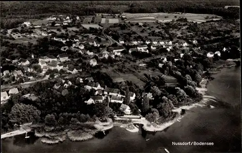 Ak Nußdorf Nussdorf Überlingen am Bodensee, Fliegeraufnahme