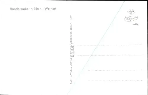 Ak Randersacker am Main Unterfranken, Gesamtansicht