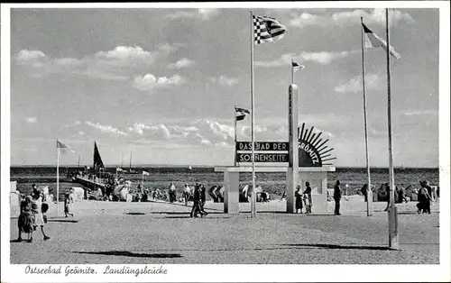 Ak Ostseebad Grömitz in Holstein, Landungsbrücke