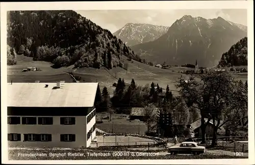 Ak Tiefenbach Oberstdorf im Oberallgäu, Fremdenheim Berghof Rietzler