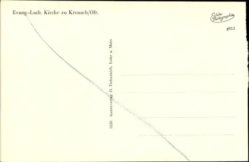 Ak Kronach in Oberfranken, Ev. Kirche, Altar, Innenansicht