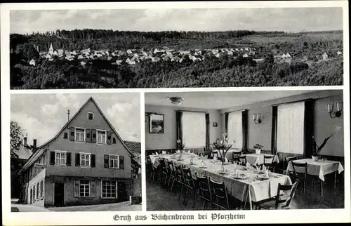 Ak Büchenbronn Pforzheim im Schwarzwald, Gasthof zum Adler, Inh. Karl Heinz