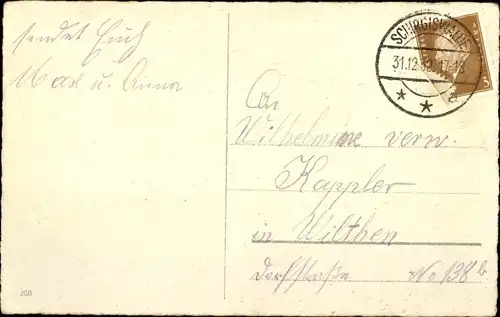 Ak Glückwunsch Neujahr, Kirche, Straßenpartie