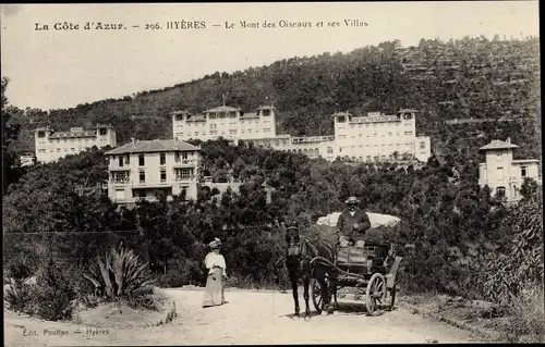 Ak Hyères Var, Le Mont des Oiseaux et ses Villas, Kutsche
