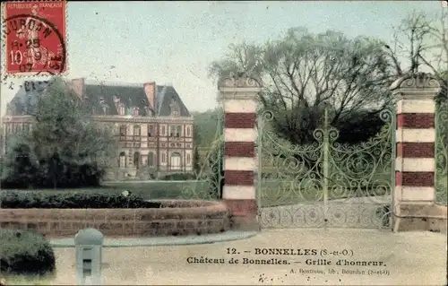 Ak Bonnelles Yvelines, Chateau de Bonnelles, Grille d'honneur