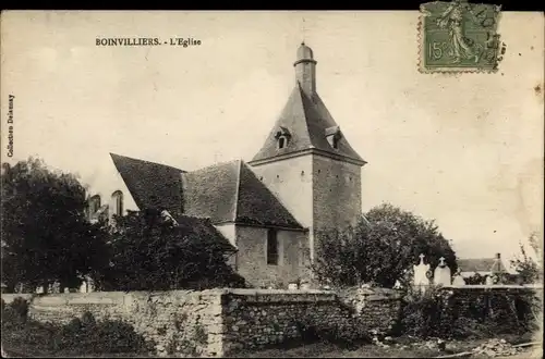 Ak Boinvilliers Yvelines, L'Eglise