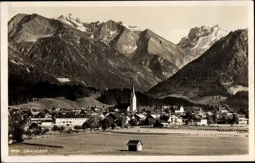 Ak Oberstdorf im Oberallgäu, Panorama mit Gebirge