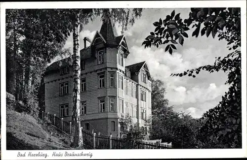 Ak Bad Harzburg in Niedersachsen, Blick auf das Haus Braunschweig