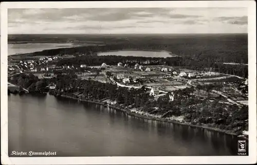 Ak Himmelpfort Fürstenberg an der Havel, Fliegeraufnahme, Panorama vom Ort, Kloster, Klinke 12668