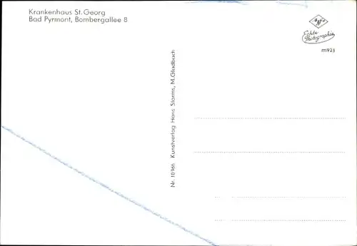 Ak Bad Pyrmont in Niedersachsen, Krankenhaus St. Georg