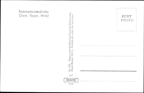 Ak Cham in der Oberpfalz, Redemptoristenkirche