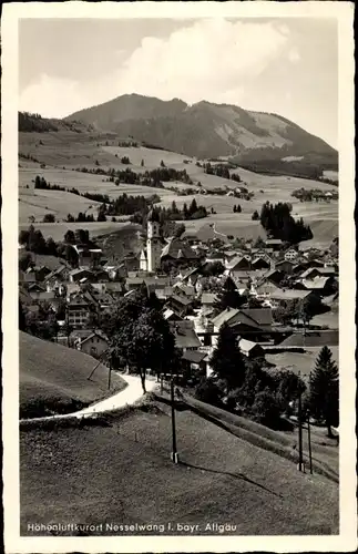 Ak Nesselwang im schwäbischen Kreis Ostallgäu, Panoramaansicht vom Luftkurort