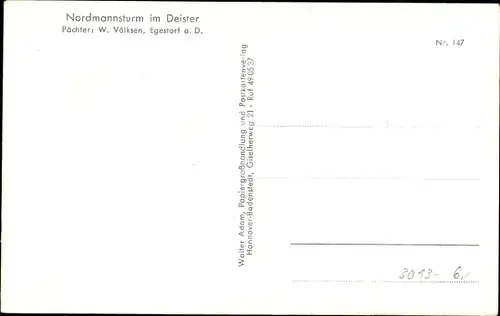 Ak Egestorf am Deister, Nordmannsturm