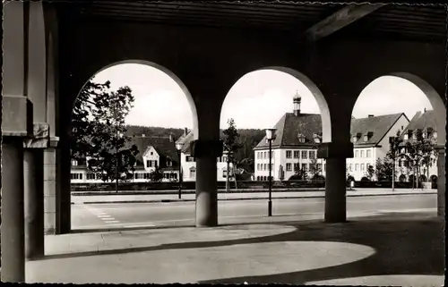 Ak Freudenstadt im Nordschwarzwald, Durchblick auf den Marktplatz