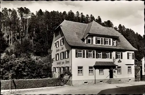 Ak Huzenbach Baiersbronn im Schwarzwald, Gasthof Pension Zum Bären