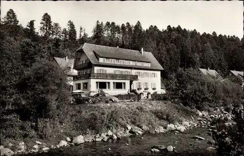 Ak Schönmünzach im Murgtal Baiersbronn im Schwarzwald, Hotel Pension Klumpp