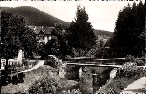 Ak Mitteltal Baiersbronn im Schwarzwald, An der Murg